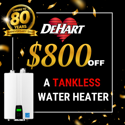 $800 Off a Tankless Water Heater 
