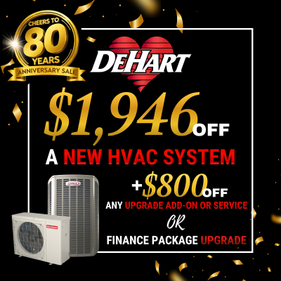 $1,946 Off a New Heating & Cooling System +$800 Off an Upgrade Add-On or Service