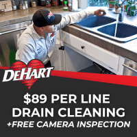 $89 Per Line Drain Cleaning with FREE Camera Inspection