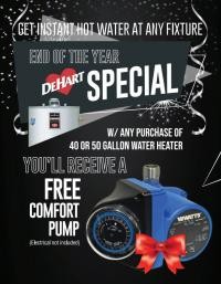 FREE* Comfort Pump with Water Heater Purchase!