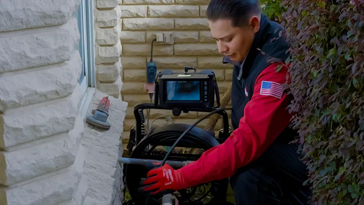 Dehart technician performing a camera inspection
