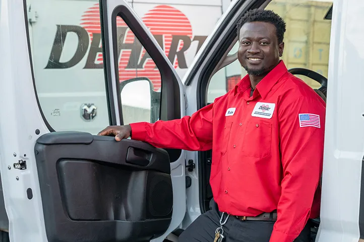 Dehart technician on the job