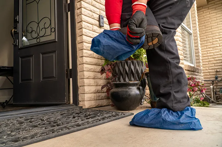 DeHart Technician Wearing Clean Booties