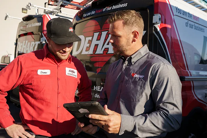 Dehart technicians on the job